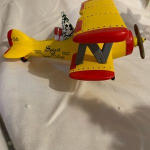 Snow Village - Yellow Airplane  (In original box)